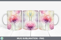 GorgeousWatercolor Flowers Mug Wrap design.