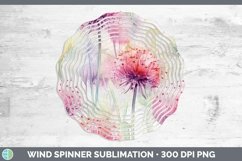 GorgeousWatercolor Flowers Wind Spinner design.