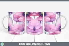 GorgeousWatercolor Flowers Mug Wrap design.