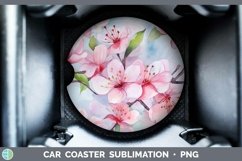 GorgeousWatercolor Flowers Car Coaster design.
