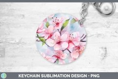 GorgeousWatercolor Flowers Keychain design.