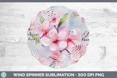GorgeousWatercolor Flowers Wind Spinner design.