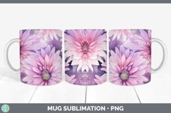 GorgeousWatercolor Flowers Mug Wrap design.