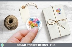 GorgeousWatercolor Flowers Stickers design.