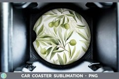 GorgeousWatercolor Flowers Car Coaster design.