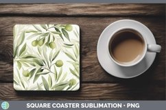 GorgeousWatercolor Flowers Square Coaster design.