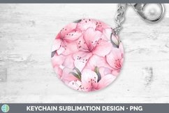 GorgeousWatercolor Flowers Keychain design.