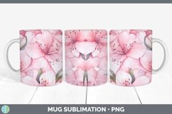 GorgeousWatercolor Flowers Mug Wrap design.