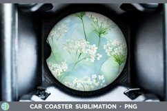 GorgeousWatercolor Flowers Car Coaster design.
