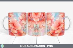 GorgeousWatercolor Flowers Mug Wrap design.