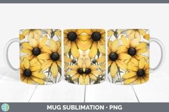 GorgeousWatercolor Flowers Mug Wrap design.
