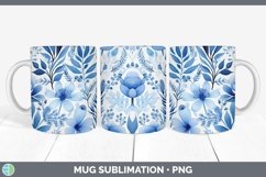 GorgeousWatercolor Flowers Mug Wrap design.