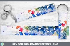GorgeousWatercolor Flowers Key Fob design.