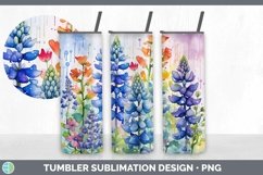 GorgeousWatercolor Flowers Tumbler design.