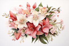 Watercolor Flowers Bouquets, illustration Background Product Image 1