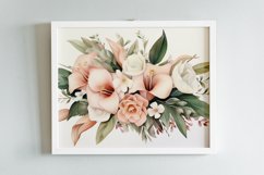 Watercolor Flowers Bouquets, illustration Background Product Image 2