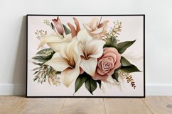 Watercolor Flowers Bouquets, illustration Background Product Image 2