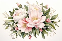 Watercolor Flowers Bouquets, illustration Background Product Image 1