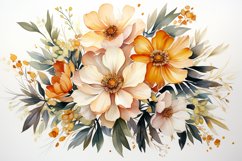 Watercolor Flowers Bouquets, illustration Background Product Image 1