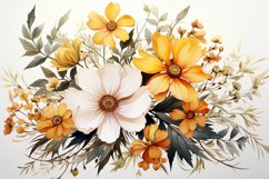 Watercolor Flowers Bouquets, illustration Background Product Image 1