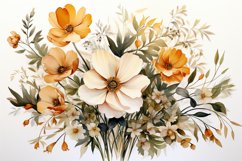 Watercolor Flowers Bouquets, illustration Background Product Image 1