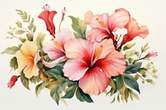 Watercolor Flowers Bouquets, illustration Background Product Image 1