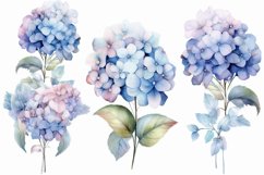 Watercolor Flowers Bouquets, illustration Background Product Image 1