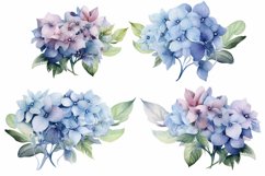 Watercolor Flowers Bouquets, illustration Background Product Image 1