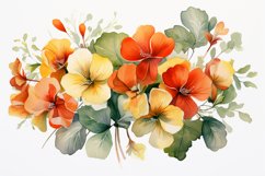 Watercolor Flowers Bouquets, illustration Background Product Image 1