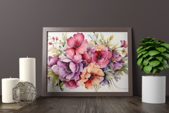 Watercolor Flowers Bouquets, illustration Background Product Image 2