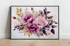 Watercolor Flowers Bouquets, illustration Background Product Image 2