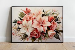 Watercolor Flowers Bouquets, illustration Background Product Image 2