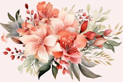 Watercolor Flowers Bouquets, illustration Background Product Image 1