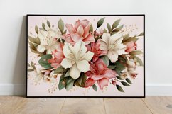 Watercolor Flowers Bouquets, illustration Background Product Image 2