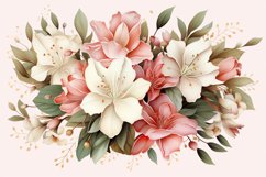 Watercolor Flowers Bouquets, illustration Background Product Image 1