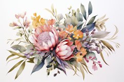 Watercolor Flowers Bouquets, illustration Background Product Image 1