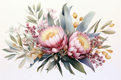 Watercolor Flowers Bouquets, illustration Background Product Image 1