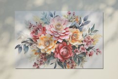 Watercolor Flowers Bouquets, illustration Background Product Image 2