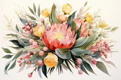 Watercolor Flowers Bouquets, illustration Background Product Image 1