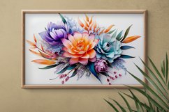 Watercolor Flowers Bouquets, illustration Background Product Image 2
