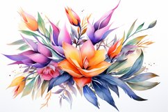 Watercolor Flowers Bouquets, illustration Background Product Image 1