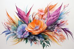 Watercolor Flowers Bouquets, illustration Background Product Image 1