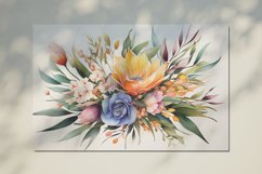 Watercolor Flowers Bouquets, illustration Background Product Image 2