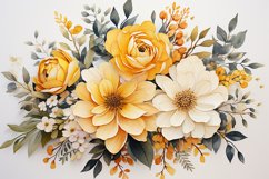 Watercolor Flowers Bouquets, illustration Background Product Image 1