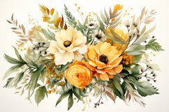 Watercolor Flowers Bouquets, illustration Background Product Image 1