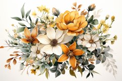 Watercolor Flowers Bouquets, illustration Background Product Image 1