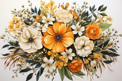 Watercolor Flowers Bouquets, illustration Background Product Image 1