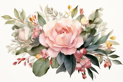 Watercolor Flowers Bouquets, illustration Background Product Image 1
