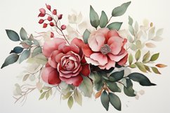 Watercolor Flowers Bouquets, illustration Background Product Image 1