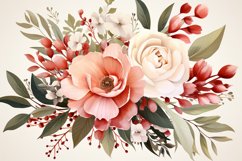 Watercolor Flowers Bouquets, illustration Background Product Image 1